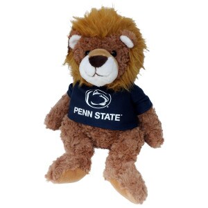 plush lion Cuddle Buddy wearing navy t-shirt with Athletic Logo and Penn State
